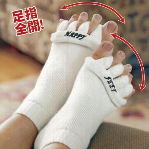 Massage Five Toe Socks Sleeping Socks Foot Alignment Treatment Socks White Free Shipping 50pair