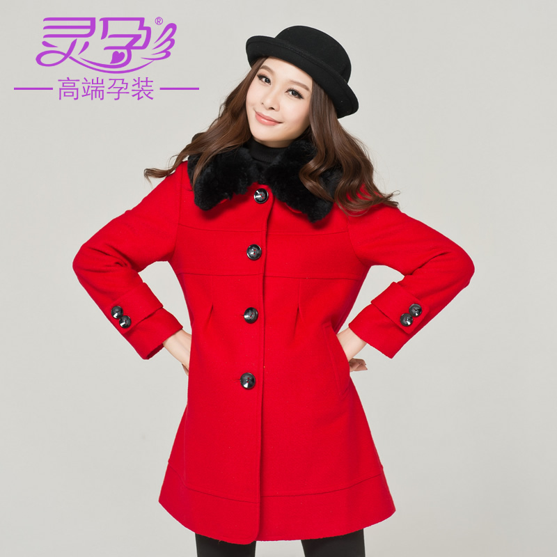 Maternity 2012 woolen overcoat plus size woolen thick outerwear autumn and winter