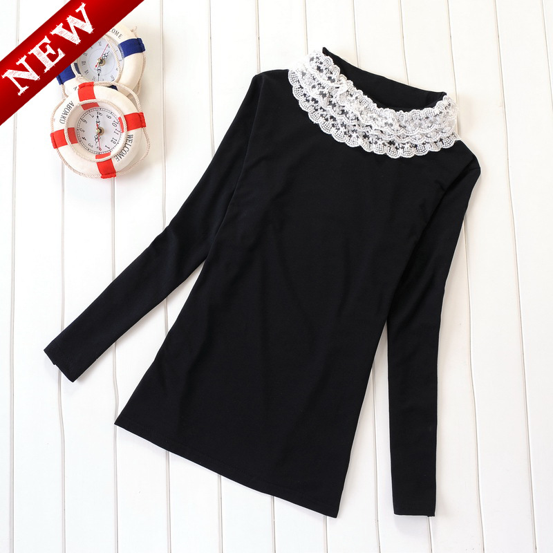 Maternity 2013 spring maternity clothing maternity basic shirt lace collar polo-necked maternity t-shirt basic top