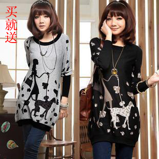 Maternity autumn loose plus size maternity top maternity clothing spring long-sleeve T-shirt autumn spring and autumn