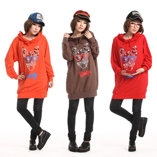 Maternity Autumn  sweatshirt cartoon print  long-sleeve outerwear  top  clothing  1S