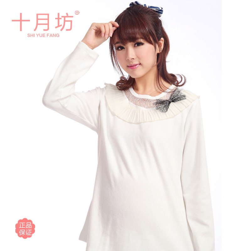 Maternity autumn top fashion 100% cotton maternity clothing long-sleeve maternity t-shirt sweater autumn and winter