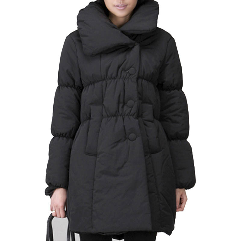 Maternity clothing 100% cotton thickening medium-long maternity cotton-padded jacket wadded jacket maternity winter