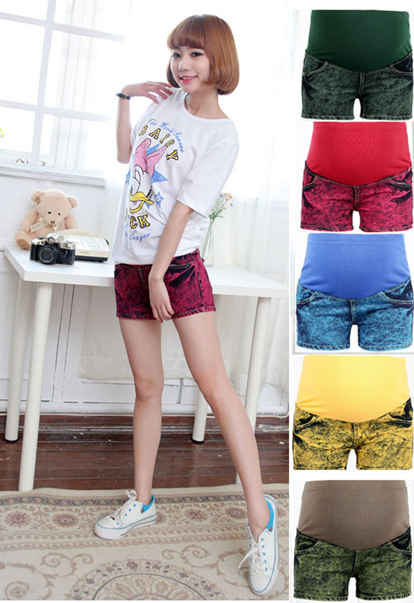 Maternity clothing 2012 denim shorts k551