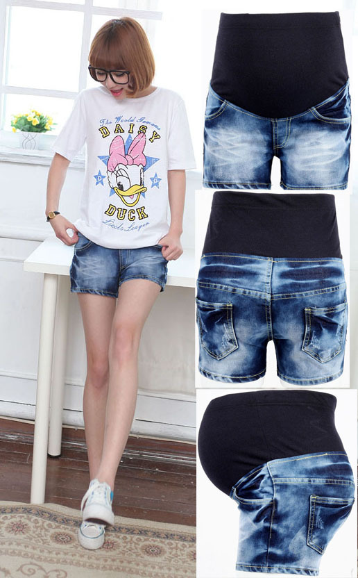 Maternity clothing 2012 denim shorts k56