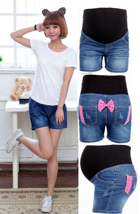 Maternity clothing 2012 maternity denim shorts k107