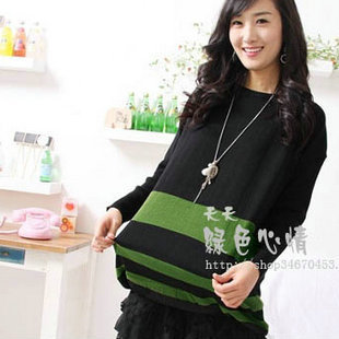 Maternity clothing 2012 sweater stripe maternity top 2002