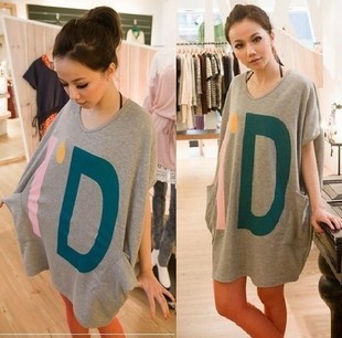 Maternity clothing 2013 spring summer loose t-shirt clothes for mother and daughter long design T-shirt short-sleeve top female