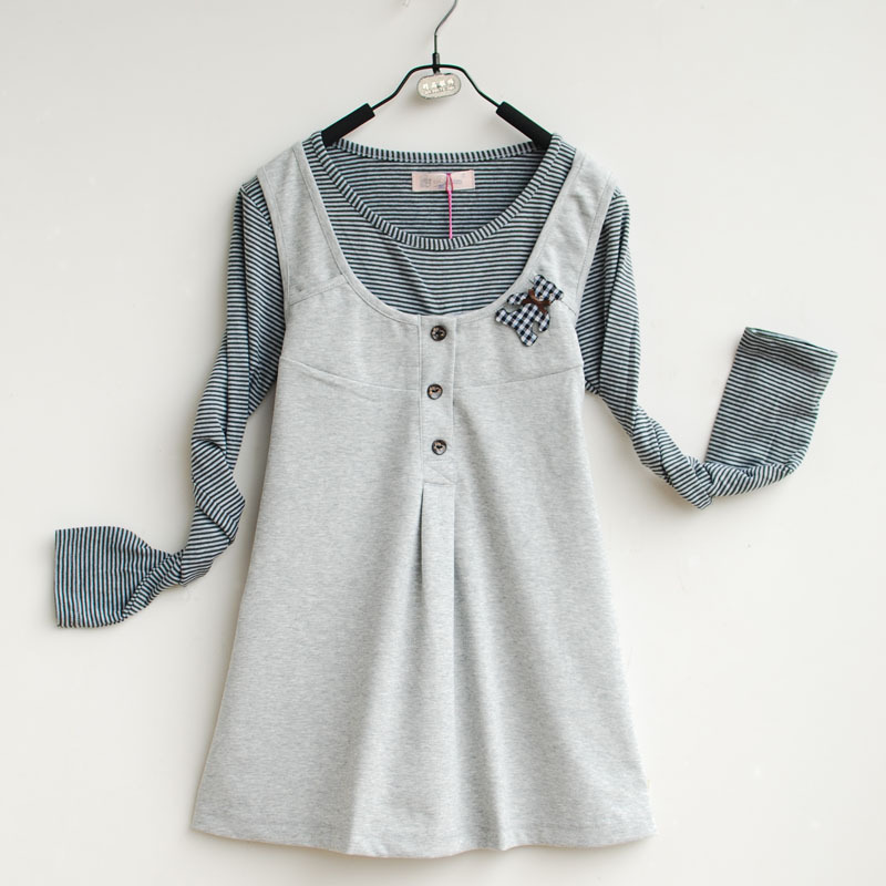 Maternity clothing 26571 bear 2 stripe maternity top - autumn