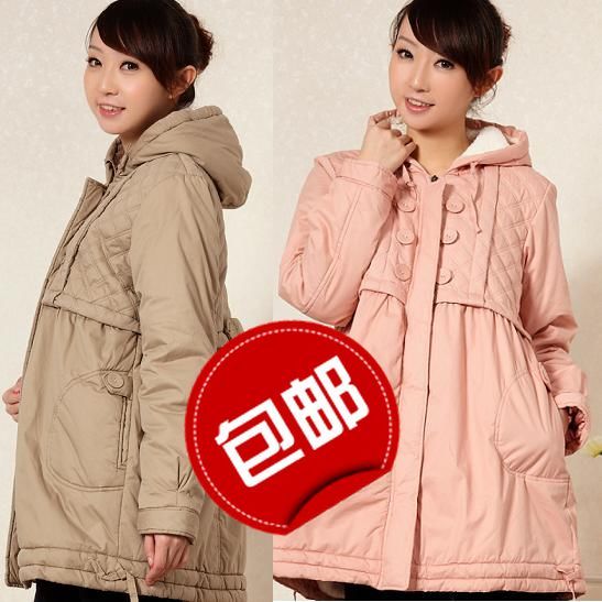 Maternity clothing autumn and winter berber fleece thickening maternity wadded jacket maternity cotton-padded jacket outerwear