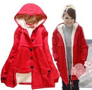 Maternity clothing autumn and winter casual wool berber fleece thermal thickening wadded jacket maternity outerwear