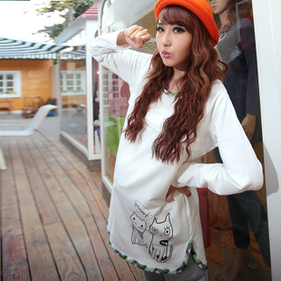 Maternity clothing autumn and winter cat nursing clothing maternity top maternity sweatshirt