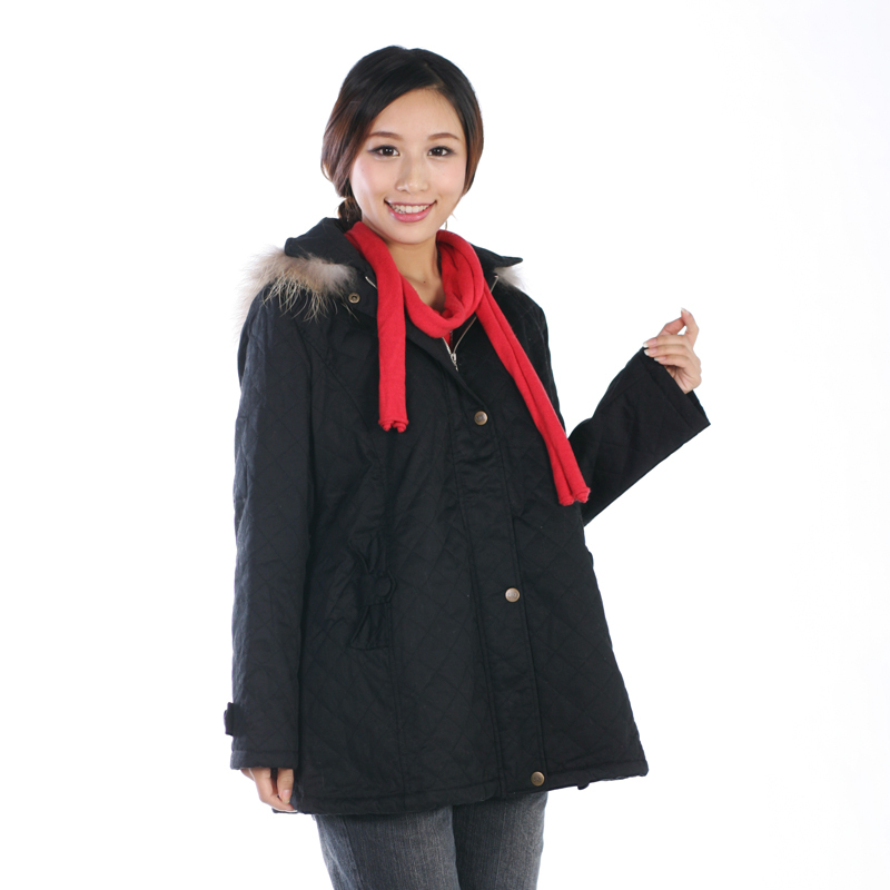 Maternity clothing autumn and winter fashion wool plaid clip cotton-padded coat maternity wadded jacket 6969402