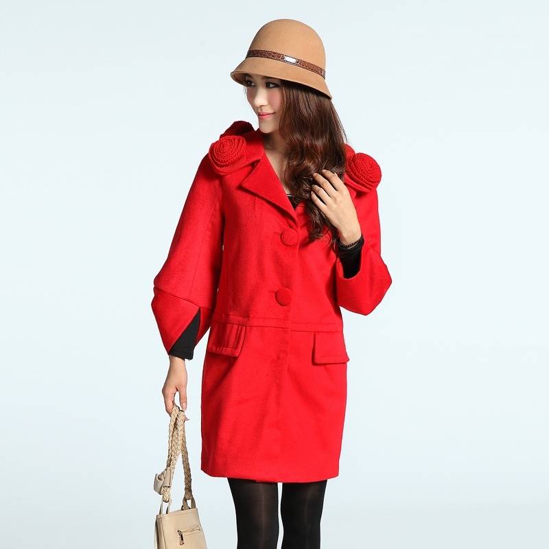 Maternity clothing autumn and winter fashion woolen maternity overcoat maternity outerwear maternity winter top single breasted