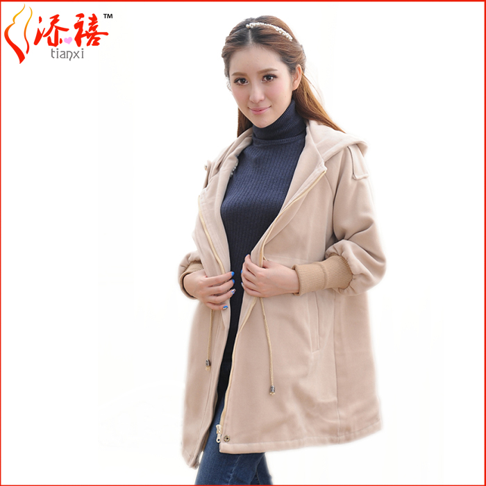 Maternity clothing autumn and winter fashion woolen maternity spring and autumn outerwear maternity trench