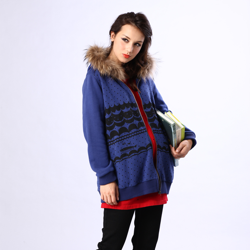 Maternity clothing autumn and winter long-sleeve quality patchwork maternity outerwear