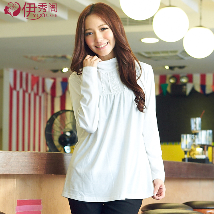 Maternity clothing autumn and winter long-sleeve shirt basic maternity top