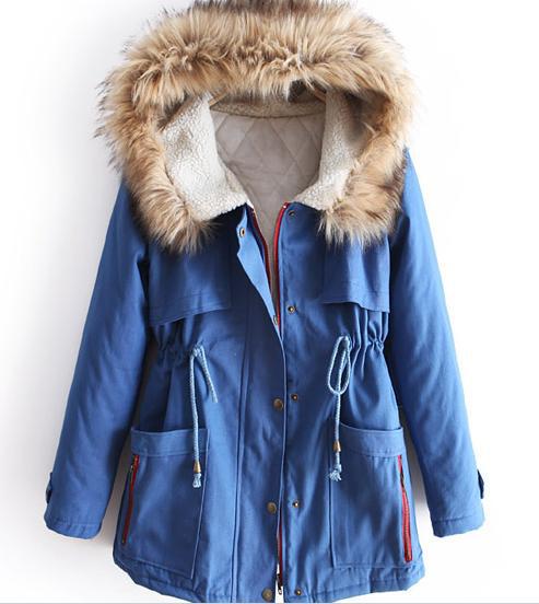 Maternity clothing autumn and winter maternity outerwear with a hood plus size medium-long thermal thickening maternity wadded