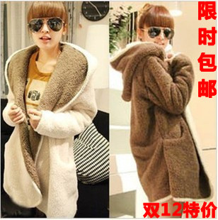 Maternity clothing autumn and winter maternity overcoat maternity outerwear thermal thickening with a hood two sides maternity