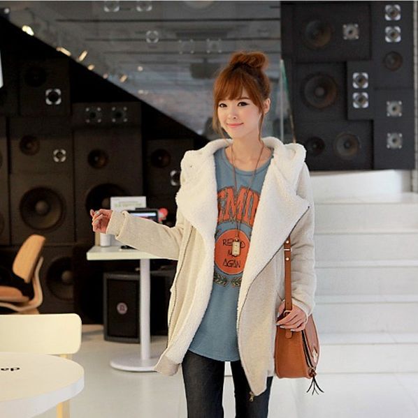 Maternity clothing autumn and winter maternity thickening wadded jacket casual maternity thickening berber fleece outerwear