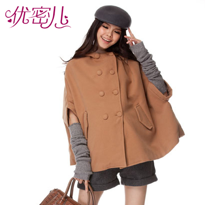 Maternity clothing autumn and winter overcoat all-match maternity woolen outerwear maternity cloak overcoat q883