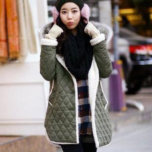 Maternity clothing autumn and winter thickening berber fleece maternity top shaping glossy maternity wadded jacket maternity
