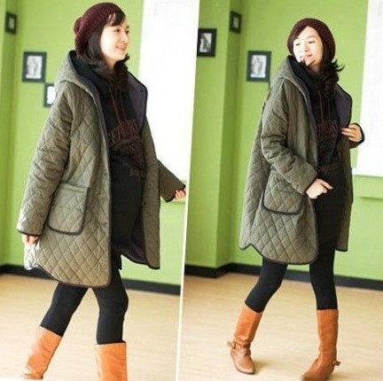 Maternity clothing autumn and winter thickening with a hood pressing  cotton clothes  outerwear  free shipping