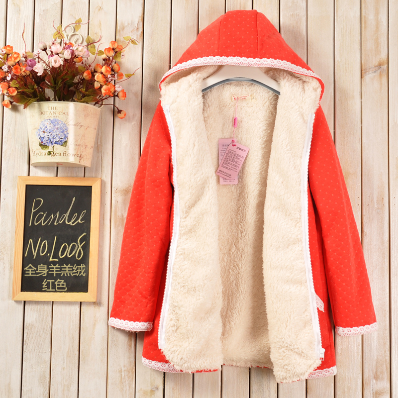 Maternity clothing autumn and winter top outerwear plus size thickening thermal berber fleece maternity wadded jacket