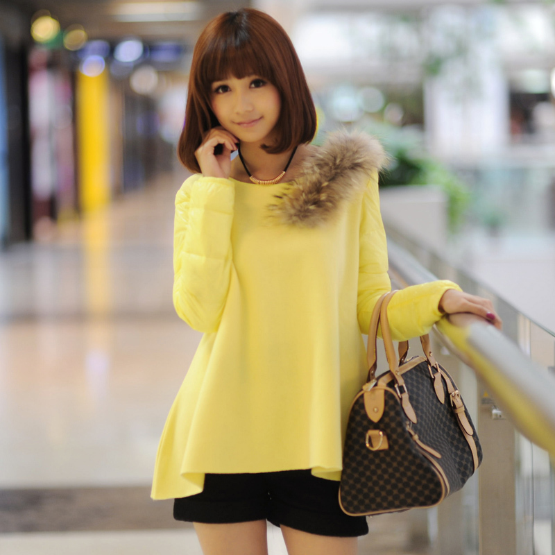 Maternity clothing autumn and winter top patchwork fur collar maternity sweatshirt autumn and winter maternity top long-sleeve