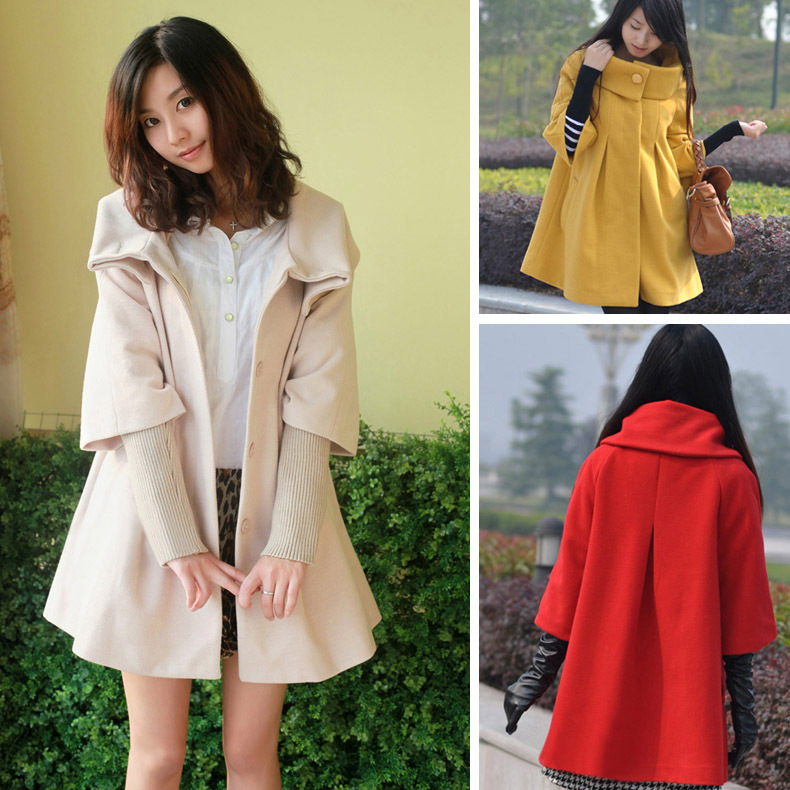 Maternity clothing autumn and winter woolen trench maternity fashion stand collar maternity outerwear overcoat