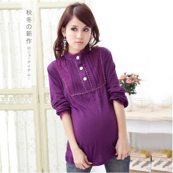 Maternity clothing autumn classic 5 knitted maternity basic shirt maternity shirt basic shirt