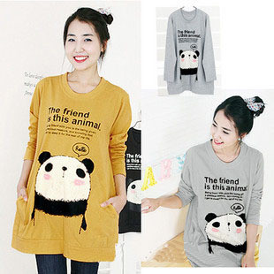 Maternity clothing autumn cute totoro maternity top maternity basic shirt 2420