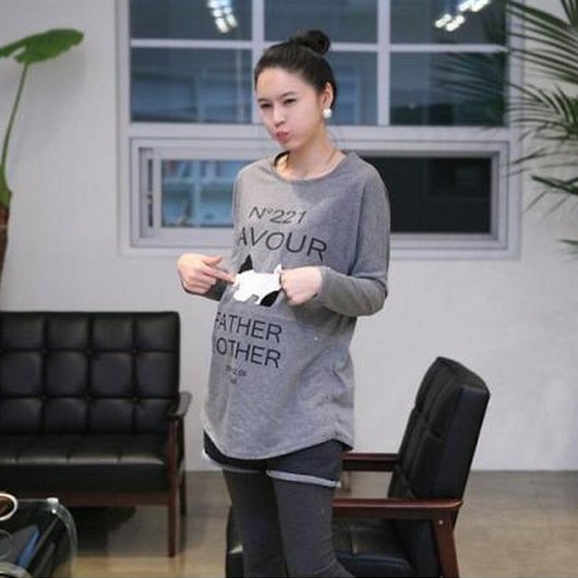 Maternity clothing autumn dog maternity sweatshirt maternity top o-neck print fashion t blood