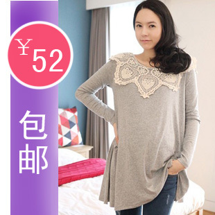 Maternity clothing autumn fashion loose maternity t-shirt maternity top plus size maternity dress basic shirt women's dress