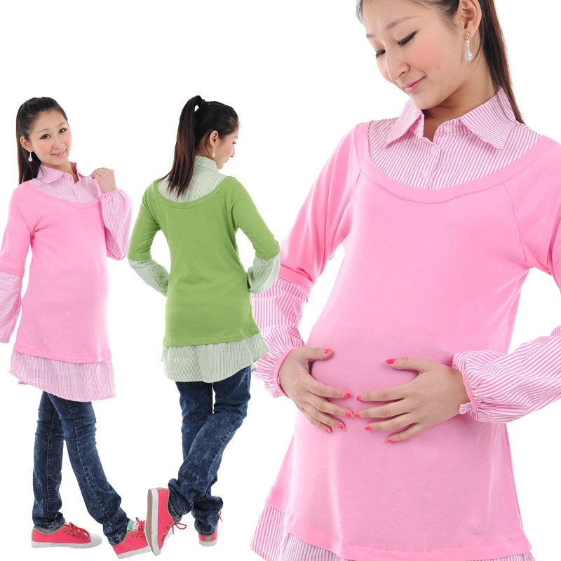 Maternity clothing autumn fashion maternity basic shirt autumn top,Free Shipping!