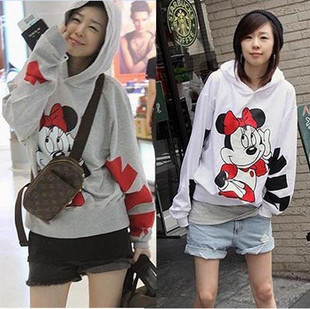 Maternity clothing autumn fashion MICKEY with a hood maternity sweatshirt autumn maternity top q0035
