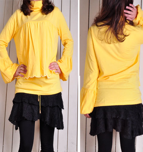 Maternity clothing autumn maternity nursing clothes maternity basic shirt lantern sleeve top 5009