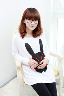 Maternity clothing autumn maternity t-shirt rabbit maternity long-sleeve T-shirt maternity top plus size clothing