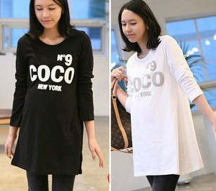 Maternity clothing autumn maternity top casual t-shirt long-sleeve maternity clothing basic shirt