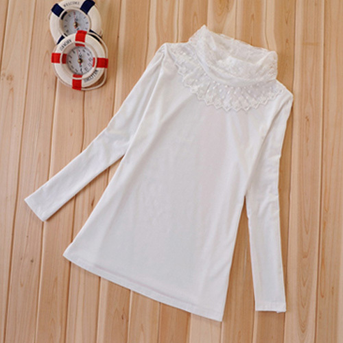Maternity clothing autumn maternity top maternity basic turtleneck shirt lace collar long-sleeved shirt