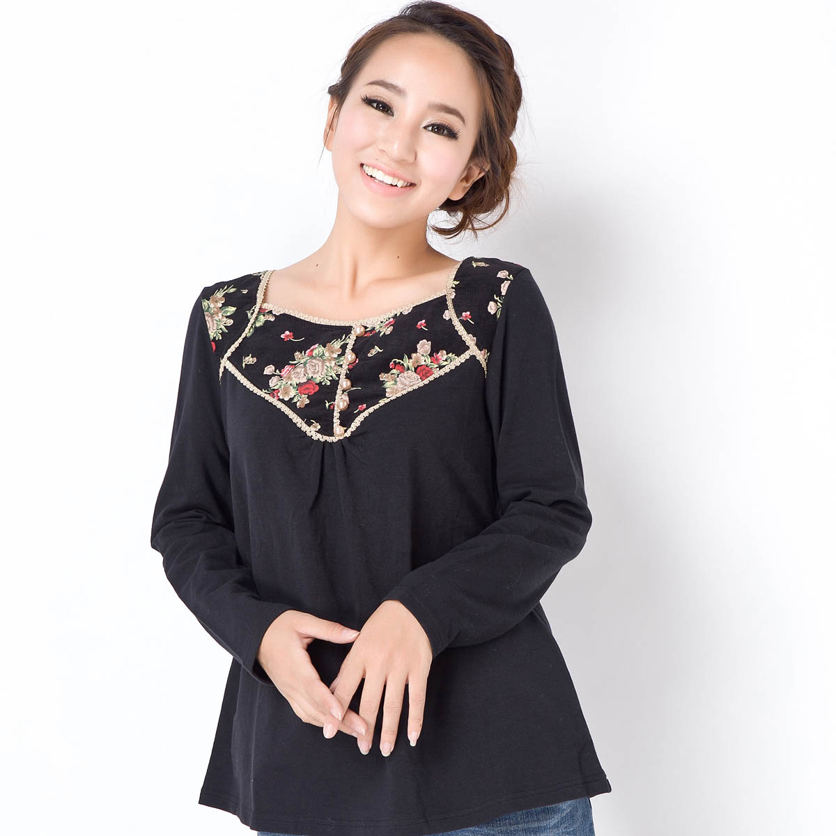 Maternity clothing autumn print maternity t-shirt  top