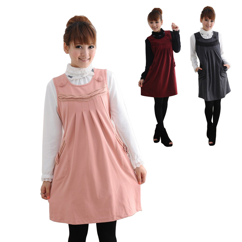 Maternity clothing autumn spring autumn maternity one-piece dress maternity dress sleeveless spring and autumn maternity top