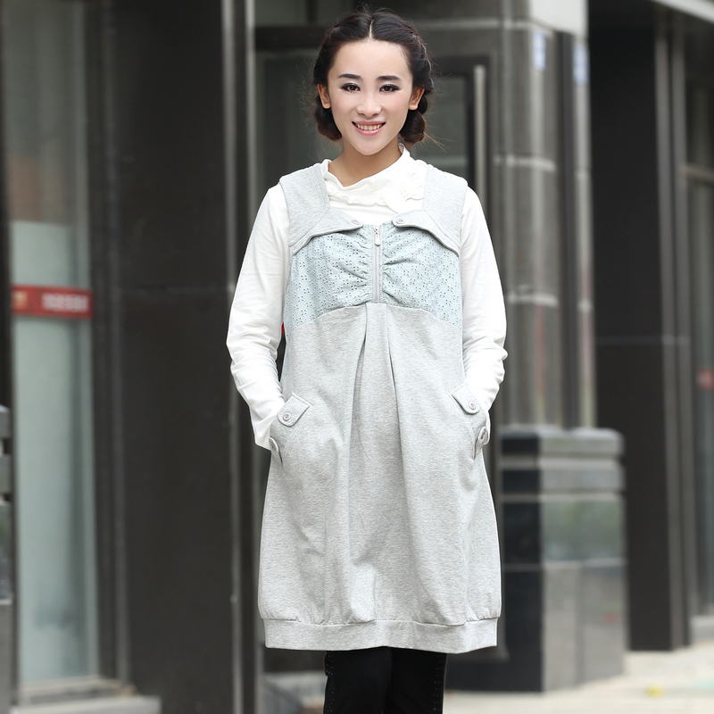 Maternity clothing autumn tank dress fashionable casual maternity one-piece dress braces skirt 3 - 116122