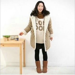 Maternity clothing autumn thickening maternity outerwear top maternity cotton-padded jacket wadded jacket autumn and winter