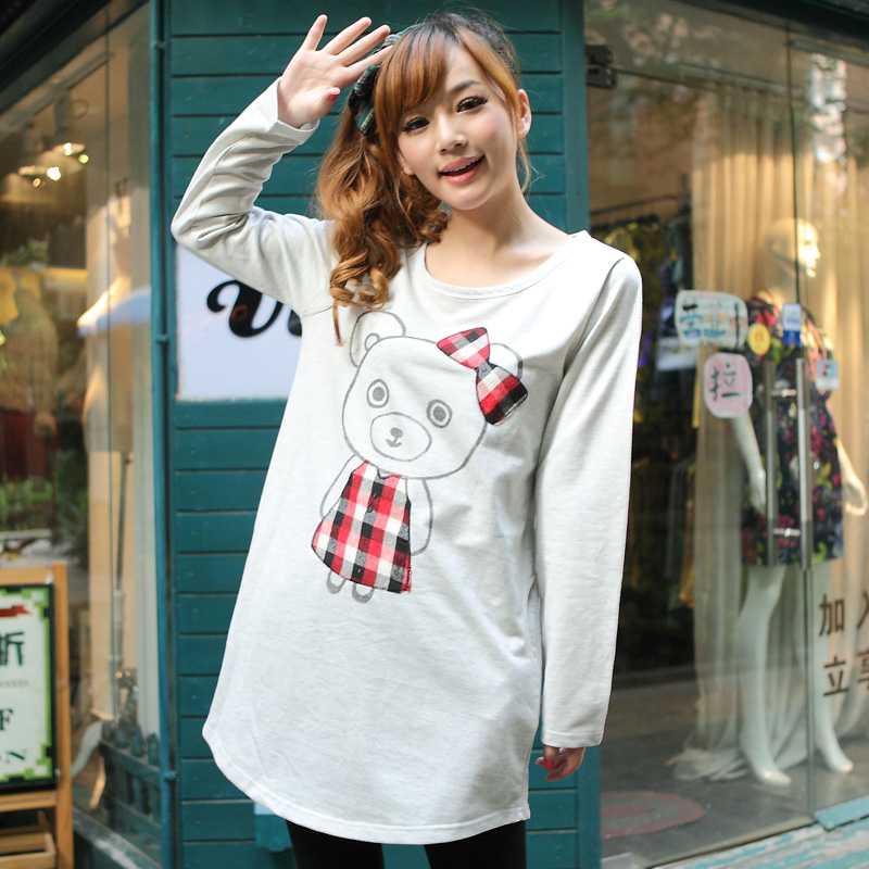 Maternity clothing autumn top long design maternity long-sleeve T-shirt fashion maternity long-sleeve T-shirt loose