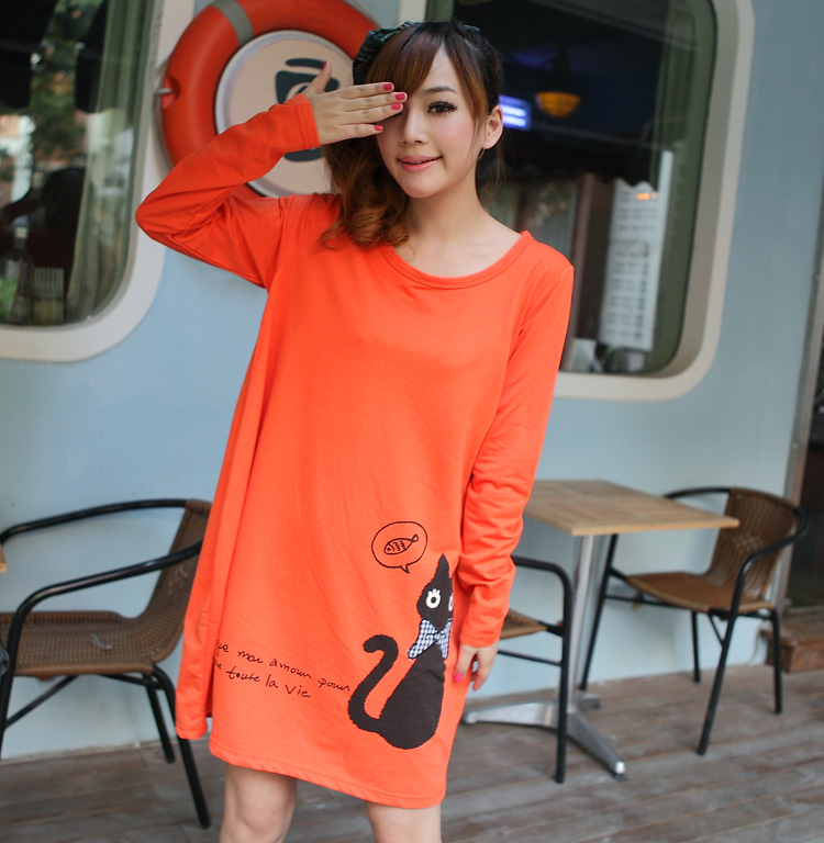 Maternity clothing autumn top long design maternity long-sleeve T-shirt maternity long-sleeve T-shirt loose