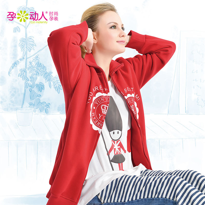 Maternity clothing autumn top sportswear casual clothing print long-sleeve T-shirt 3212011