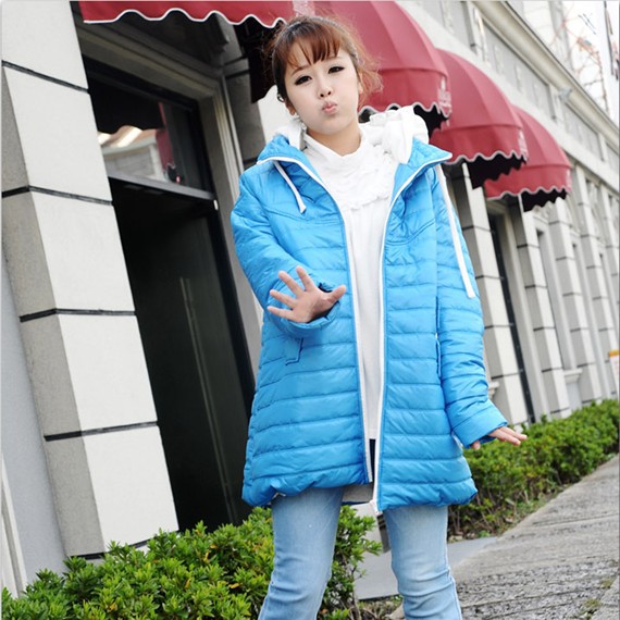 Maternity clothing bright color patent leather sheep goatswool wadded jacket maternity thermal outerwear winter top