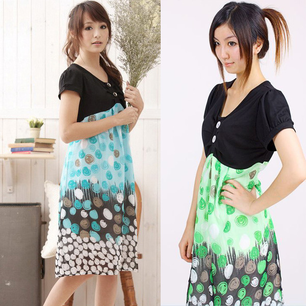 Maternity clothing chiffon skirt 2013 spring fashion one-piece dress summer chiffon dress peacock skirt women's dress