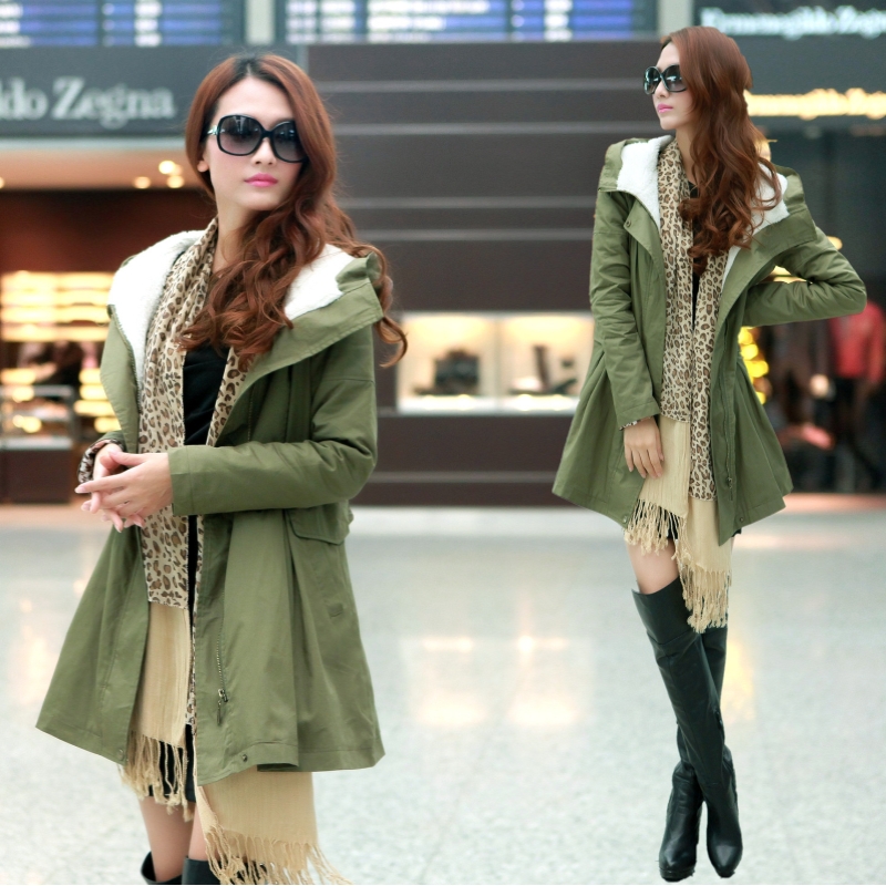 Maternity clothing cotton-padded jacket medium-long maternity outerwear winter berber fleece maternity wadded jacket overcoat